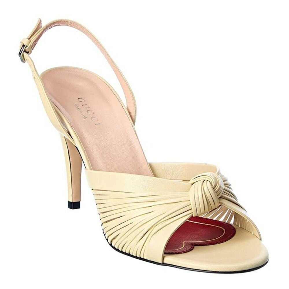 Gucci Crawford Women's Leather Slingback Sandal Women's Size 36 (Msrp $690)